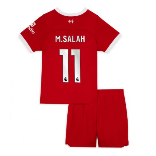 Fotballdrakt Barn Liverpool Mohamed Salah #11 Hjemmedraktsett 2023-24 Kortermet (+ Korte bukser)